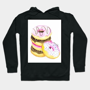 Watercolor Iced Donuts Hoodie